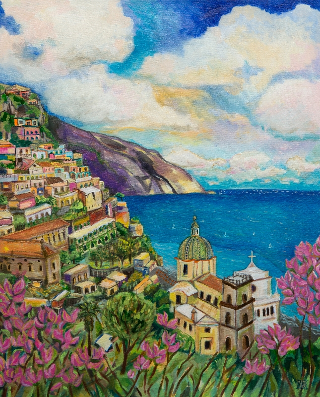 Positano, Italy by artist Melissa Wen Mitchell-Kotzev